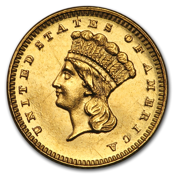1886 $1 Indian Head Gold Type 3 AU 1886 $1 Indian Head Gold Type 3 AU